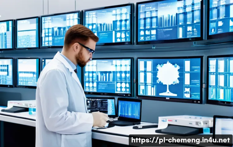 머신러닝을 활용한 신소재 개발 - A modern research laboratory in Poland focused on advanced material science, featuring scientists an...