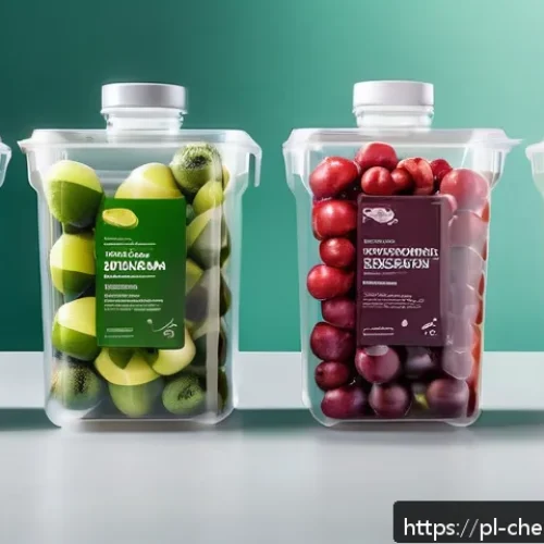 Home 30 고분자공학 - A futuristic packaging design scene showcasing lightweight, durable polymer containers made from bio...
